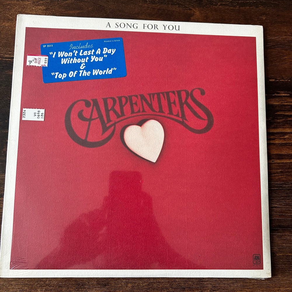 Carpenters A Song For You Vinyl LP Album A&M Records SP 3511 1972 Hype Sticker